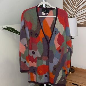 Vintage Peruvian Connection 100% Alpaca Handmade‎ in Bolivia Cardigan Sweater